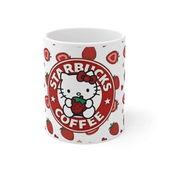 Cute Strawberry Cat Mug