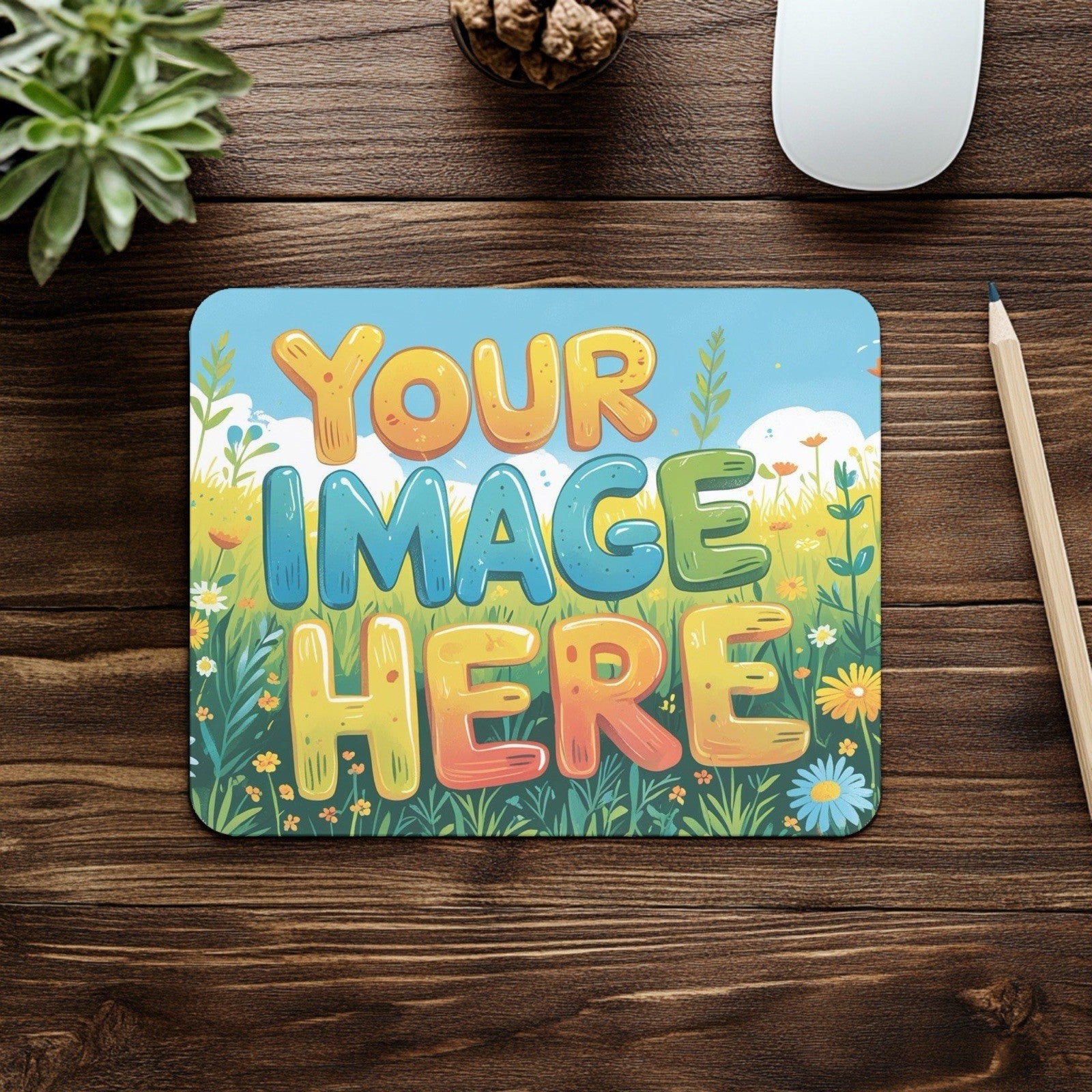 Personalised Photo Mouse Mat 22x18 cm - Non-Slip Office Desktop Gift Gaming