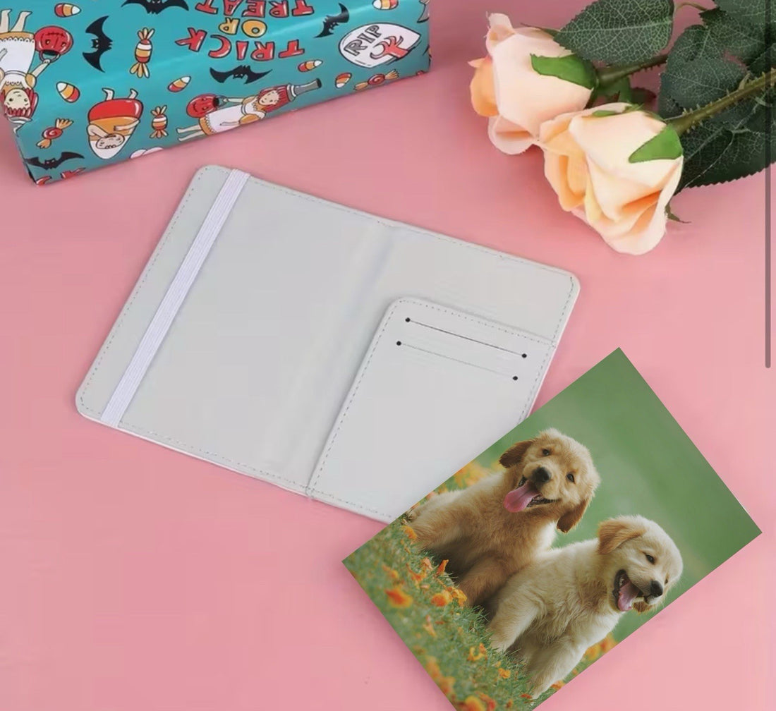 Personalised Photo Passport Cover - Faux Leather Travel Wallet & ID Holder