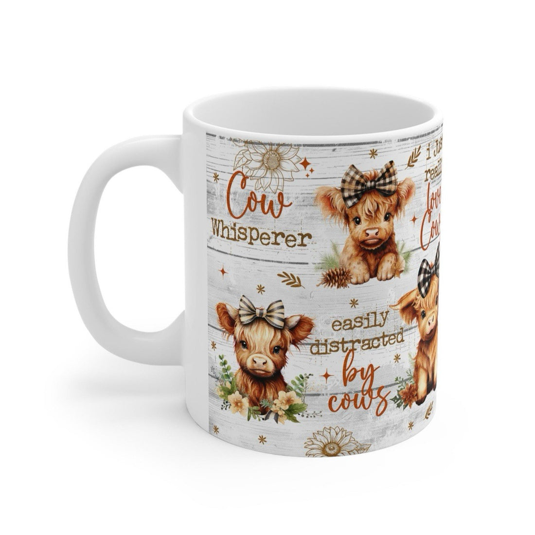 Highland Cow Mug - Ceramic Farm Animal Gift, Microwave & Dishwasher Safe