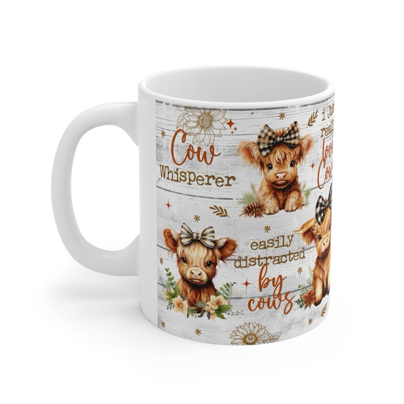 Highland Cow Mug - Ceramic Farm Animal Gift, Microwave & Dishwasher Safe