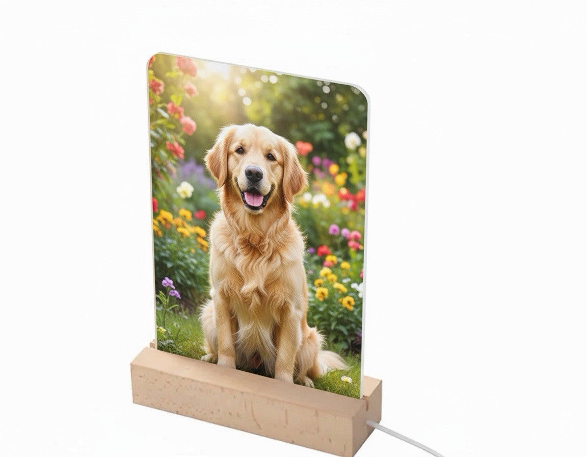 Personalised LED Acrylic Photo Frame 14x21.5cm USB Powered Custom Gift