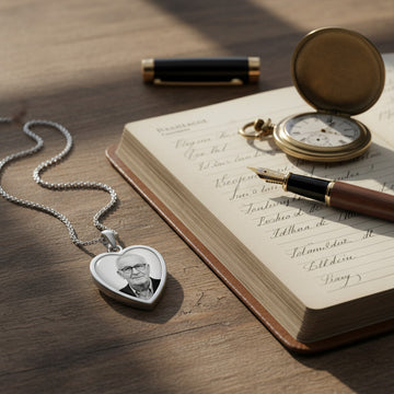 Personalised Photo Heart Ashes Necklace Cremation Memorial Jewellery Gift