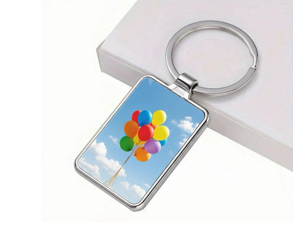 Personalised Photo Keyring - Custom Keyring with Any Picture Gift, Silver