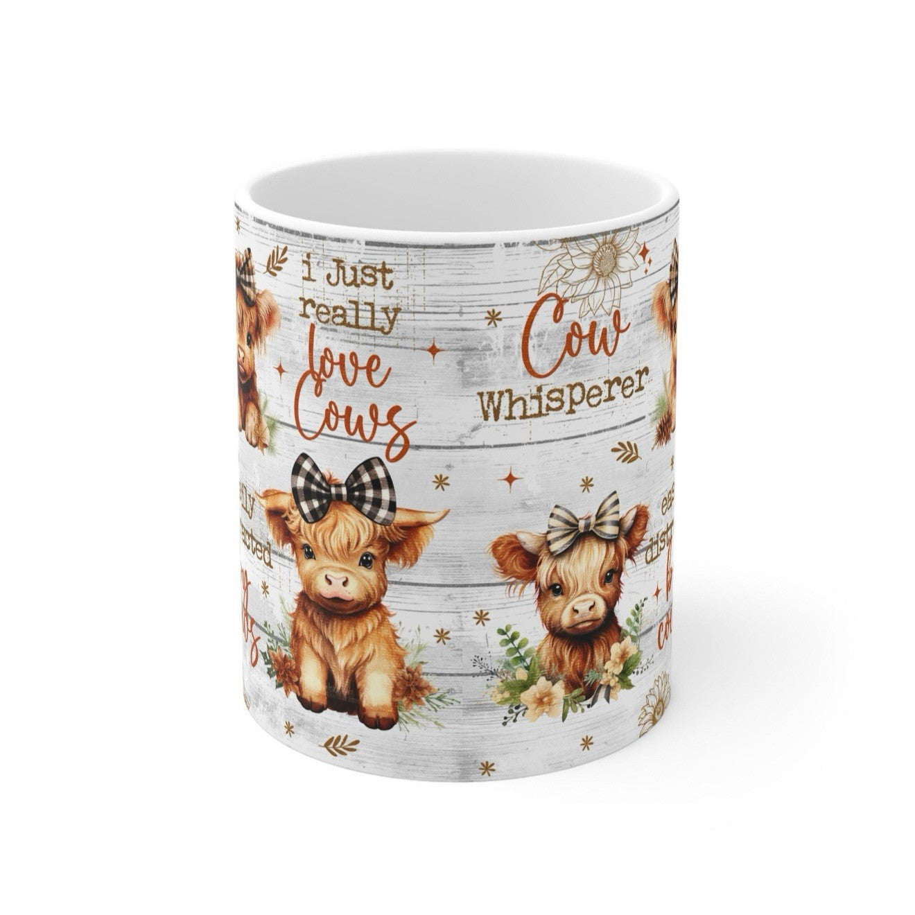 Highland Cow Mug - Ceramic Farm Animal Gift, Microwave & Dishwasher Safe
