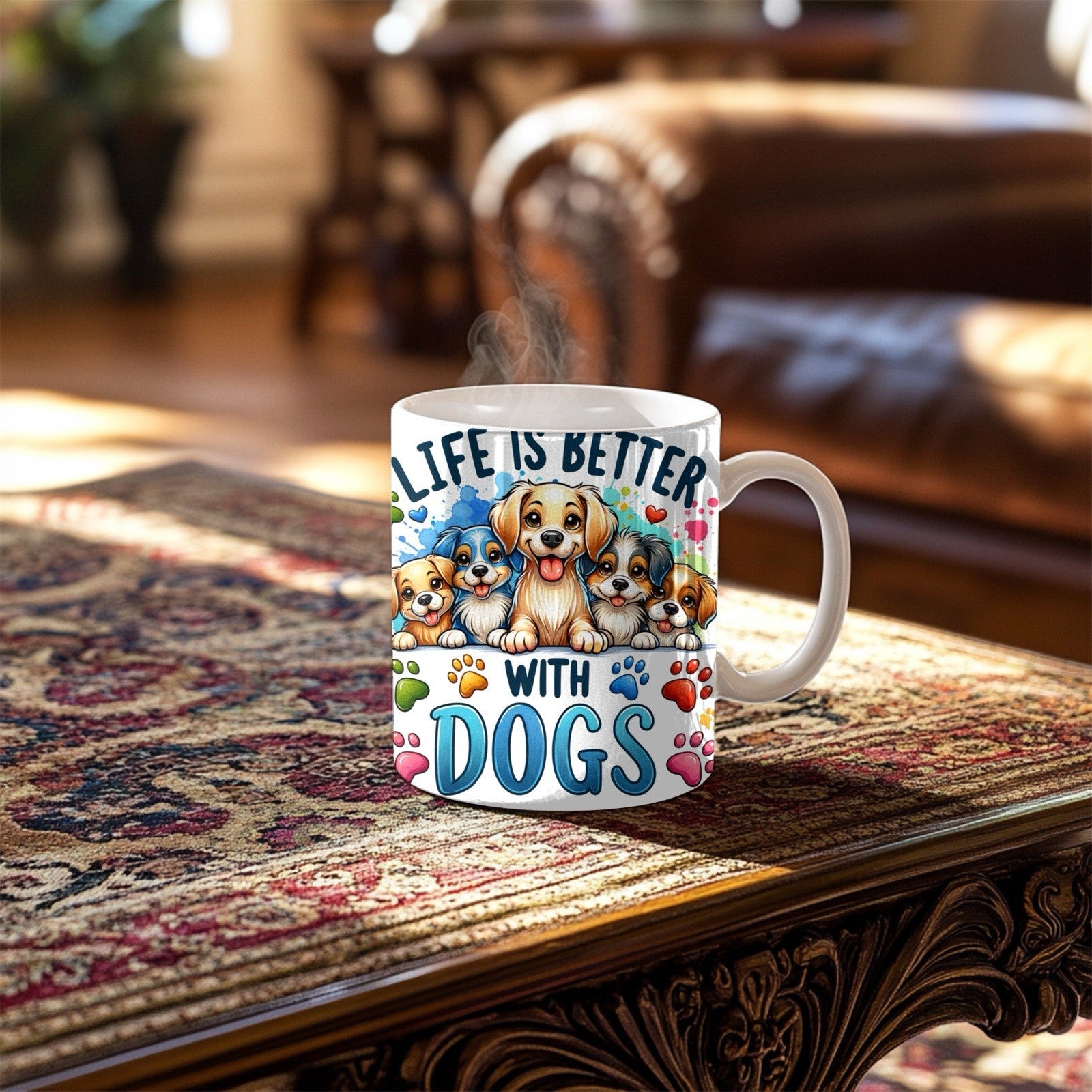 Dog Lover Mug 11oz Ceramic Coffee Cup - Gift for Dog Owners Birthday Gift