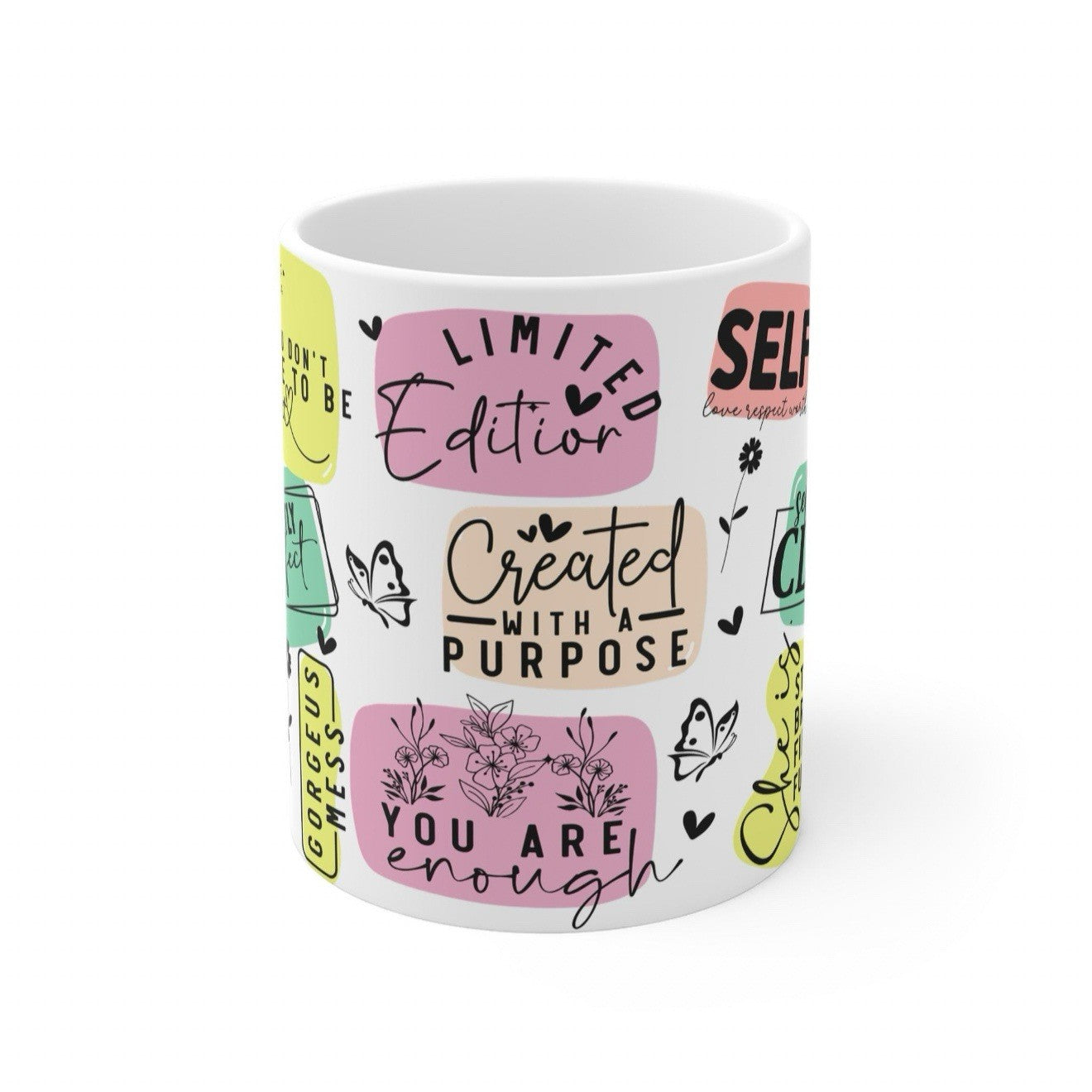 Self Love Mug - Inspirational Coffee Mug, Ceramic, Dishwasher Safe Gift
