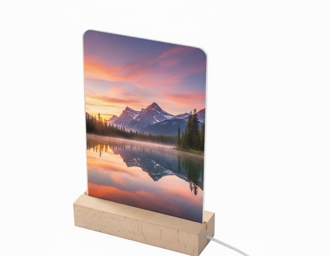 Personalised LED Acrylic Photo Frame 14x21.5cm USB Powered Custom Gift