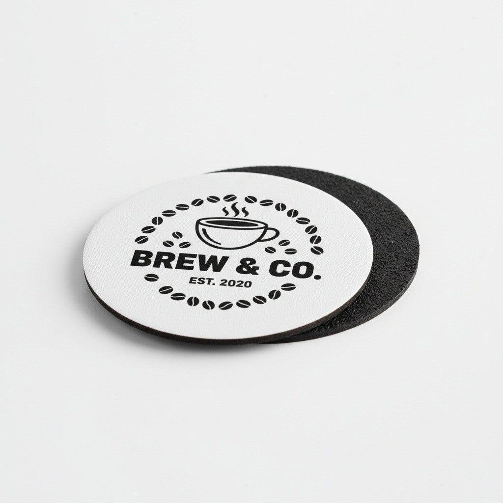 Personalised Photo Coasters Set of 2 - Neoprene, Heat-Resistant, Non-Slip