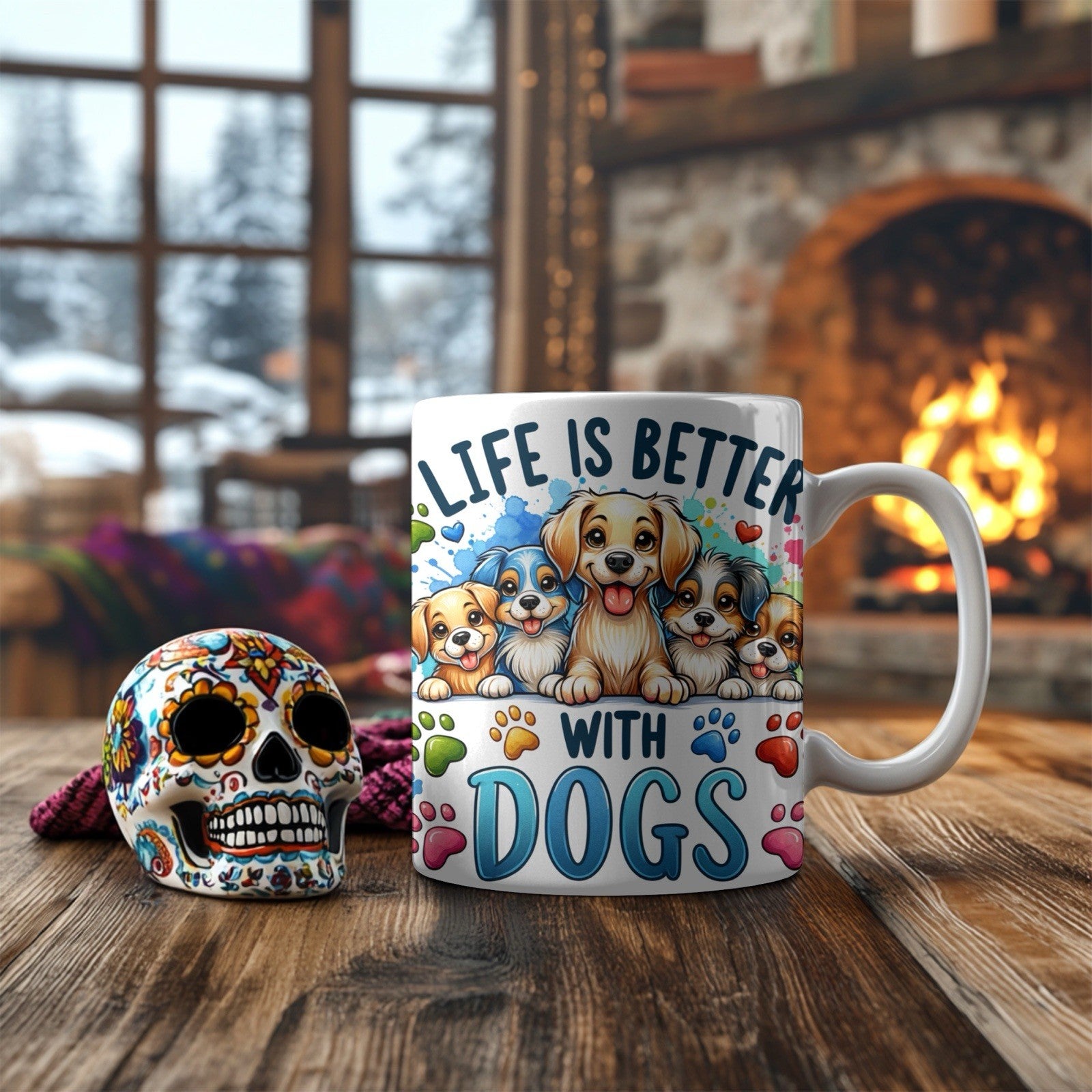 Dog Lover Mug 11oz Ceramic Coffee Cup - Gift for Dog Owners Birthday Gift