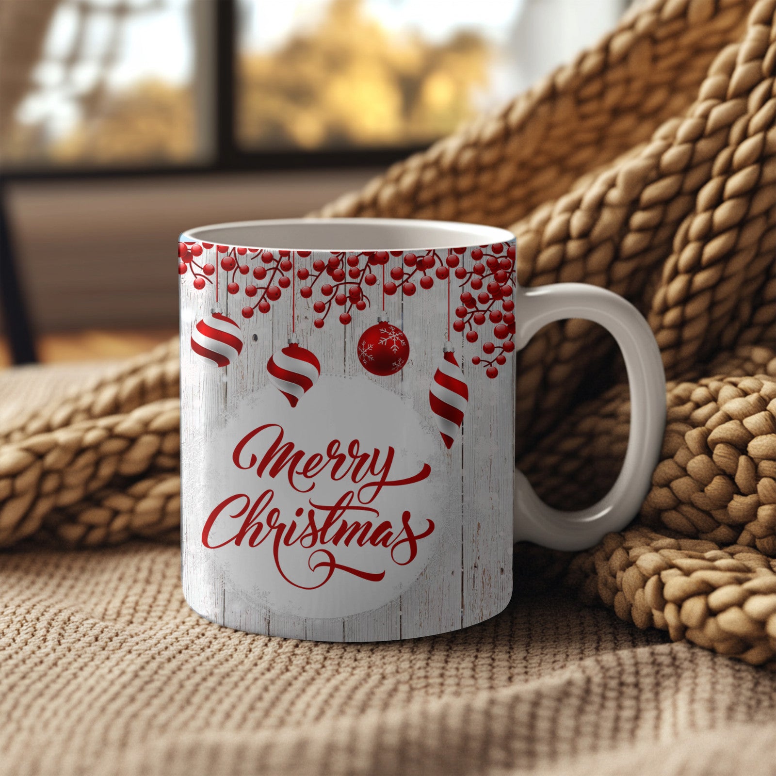 Personalised Merry Christmas Mug - Custom Ceramic Gift Cup for UK Shoppers