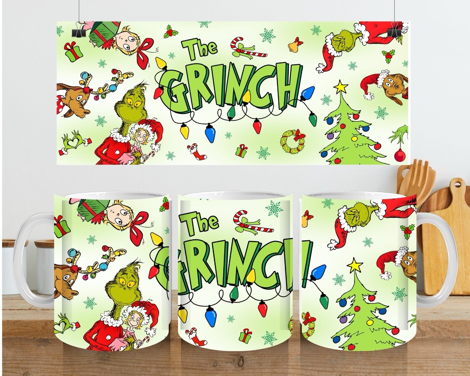 Grinch Christmas Mug 11oz Ceramic - Festive Holiday Gift, Secret Santa