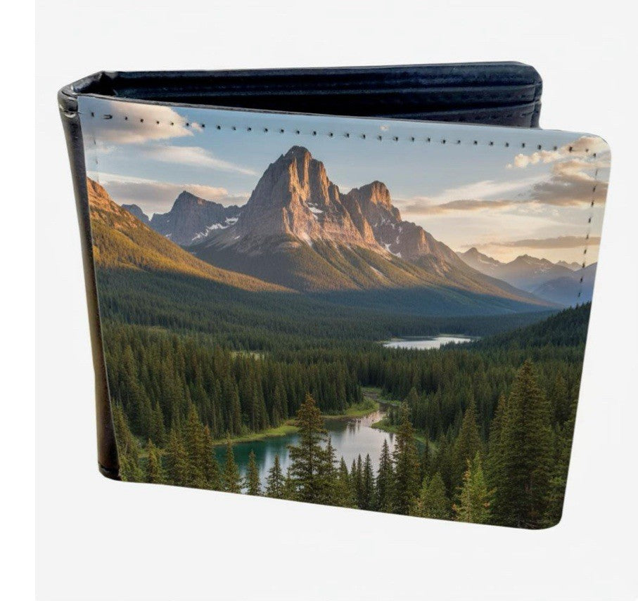 Personalised Mens Photo Wallet - Custom Faux Leather Gift For Him UK Made