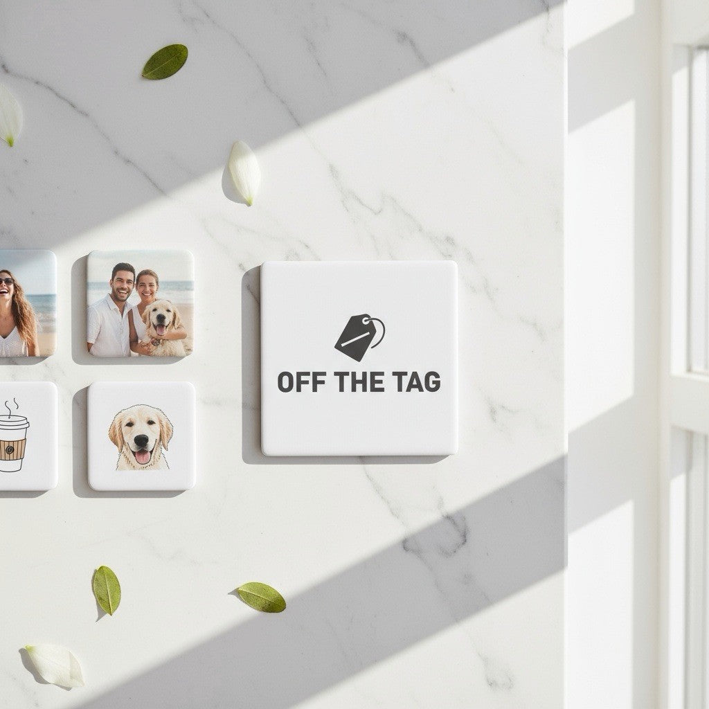 Personalised Photo Fridge Magnet 6.5cm Square - UK Made, Custom Gift Glossy