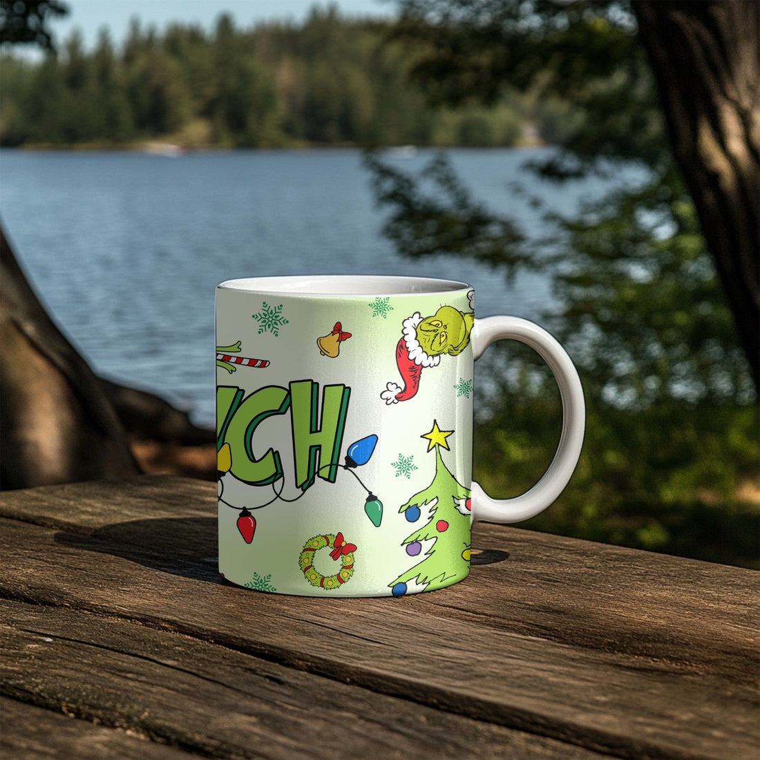 Grinch Christmas Mug 11oz Ceramic - Festive Holiday Gift, Secret Santa