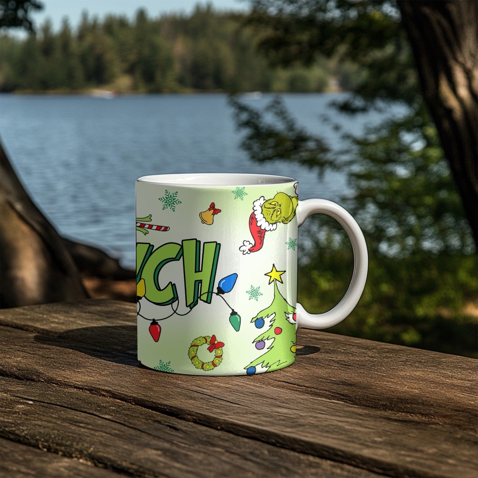 Grinch Christmas Mug 11oz Ceramic - Festive Holiday Gift, Secret Santa