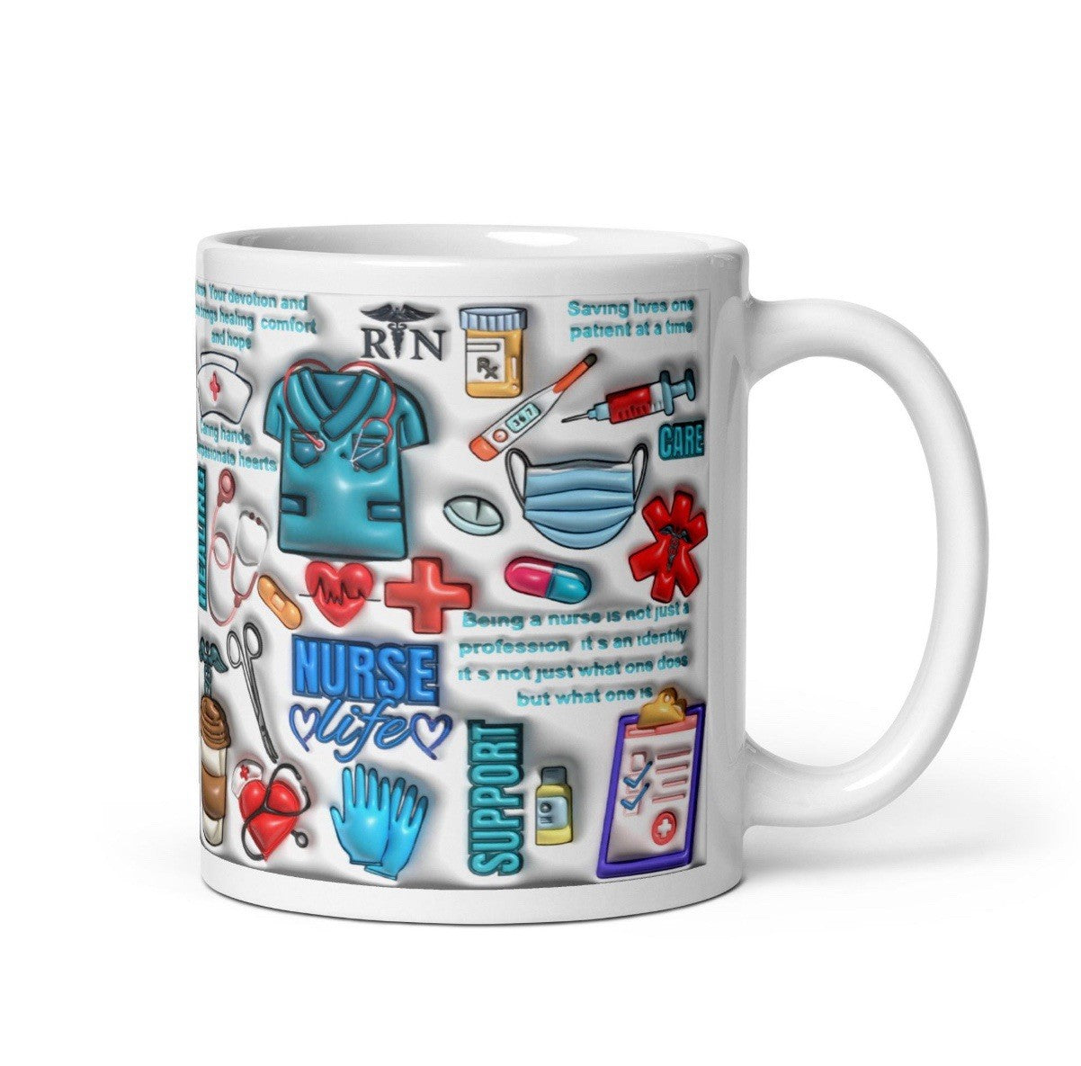 Nurse Mug NHS Thank You Gift for RN or Medical Staff - Ceramic Coffee Cup