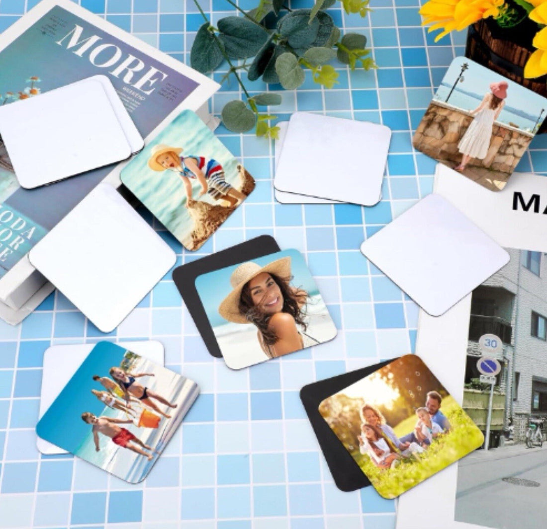 Personalised Photo Fridge Magnet 6.5cm Square - UK Made, Custom Gift Glossy