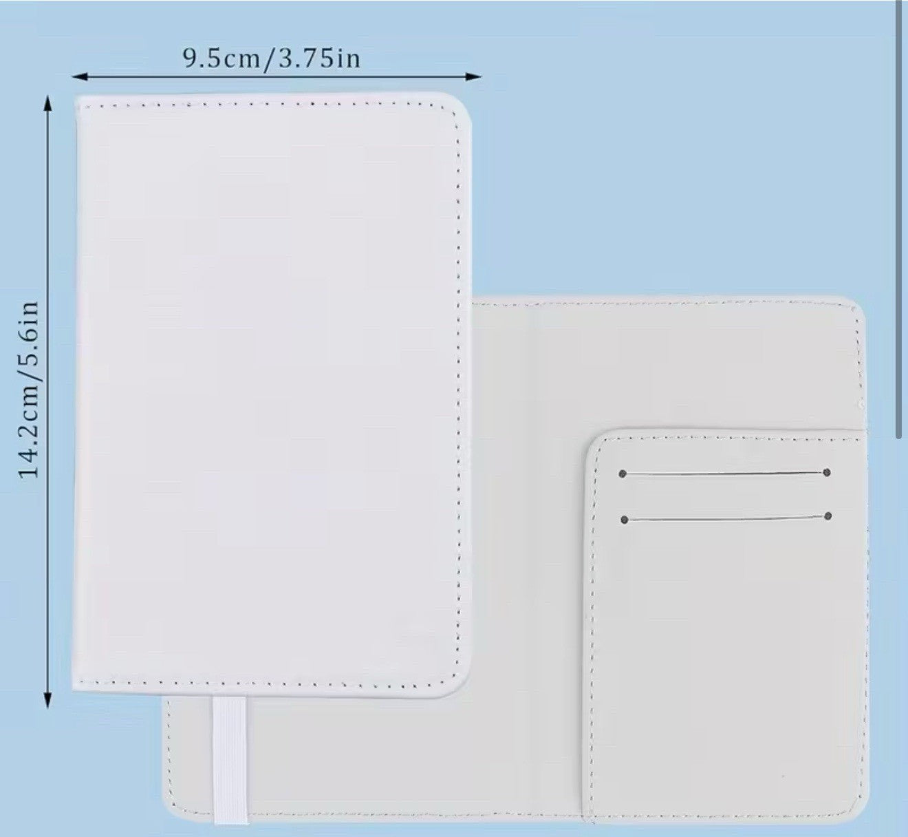 Baby Boy's First Passport Holder - Personalised Faux Leather Cover, White