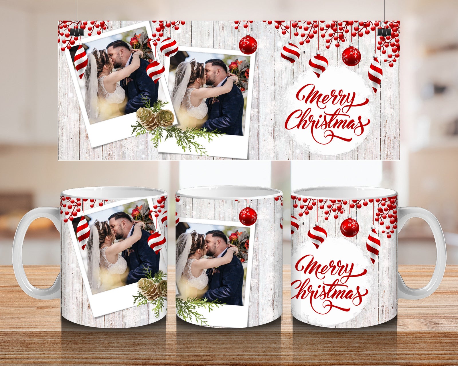 Personalised Merry Christmas Mug - Custom Ceramic Gift Cup for UK Shoppers