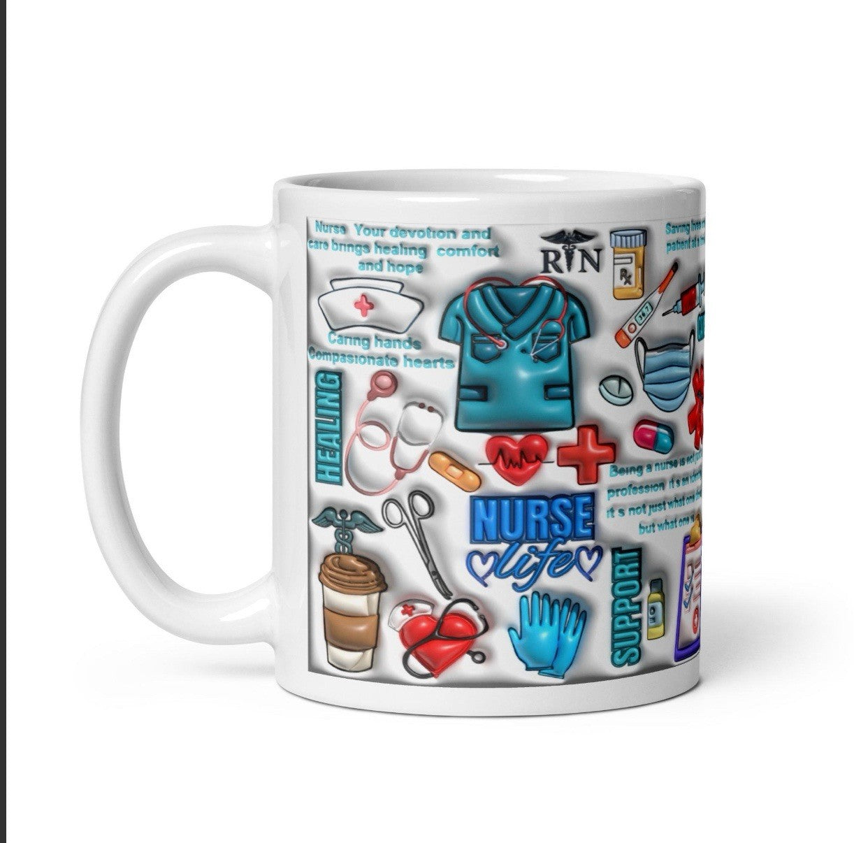 Nurse Mug NHS Thank You Gift for RN or Medical Staff - Ceramic Coffee Cup