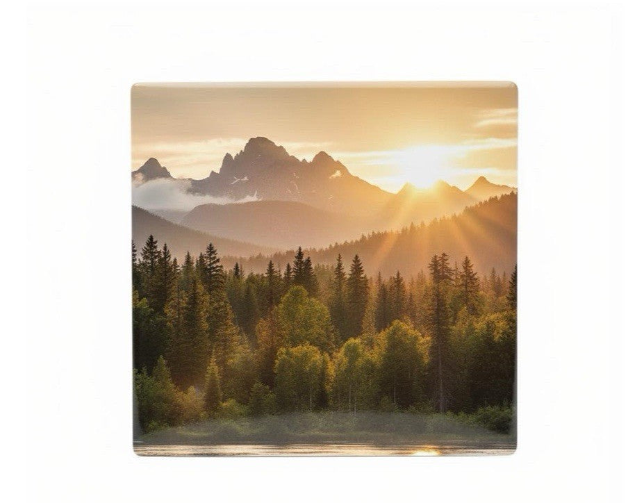 Personalised Ceramic Coaster 10cm Photo & Text Gift UK Cork Backed Glossy