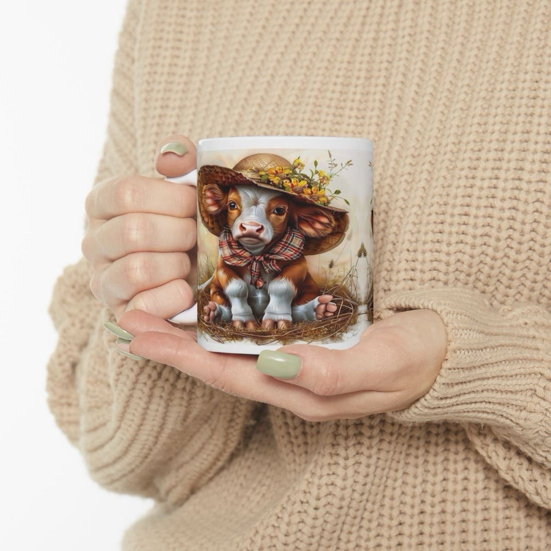 Highland Cow Mug - Scottish Farm Animal Gift for Cow Lovers - 11oz Ceramic