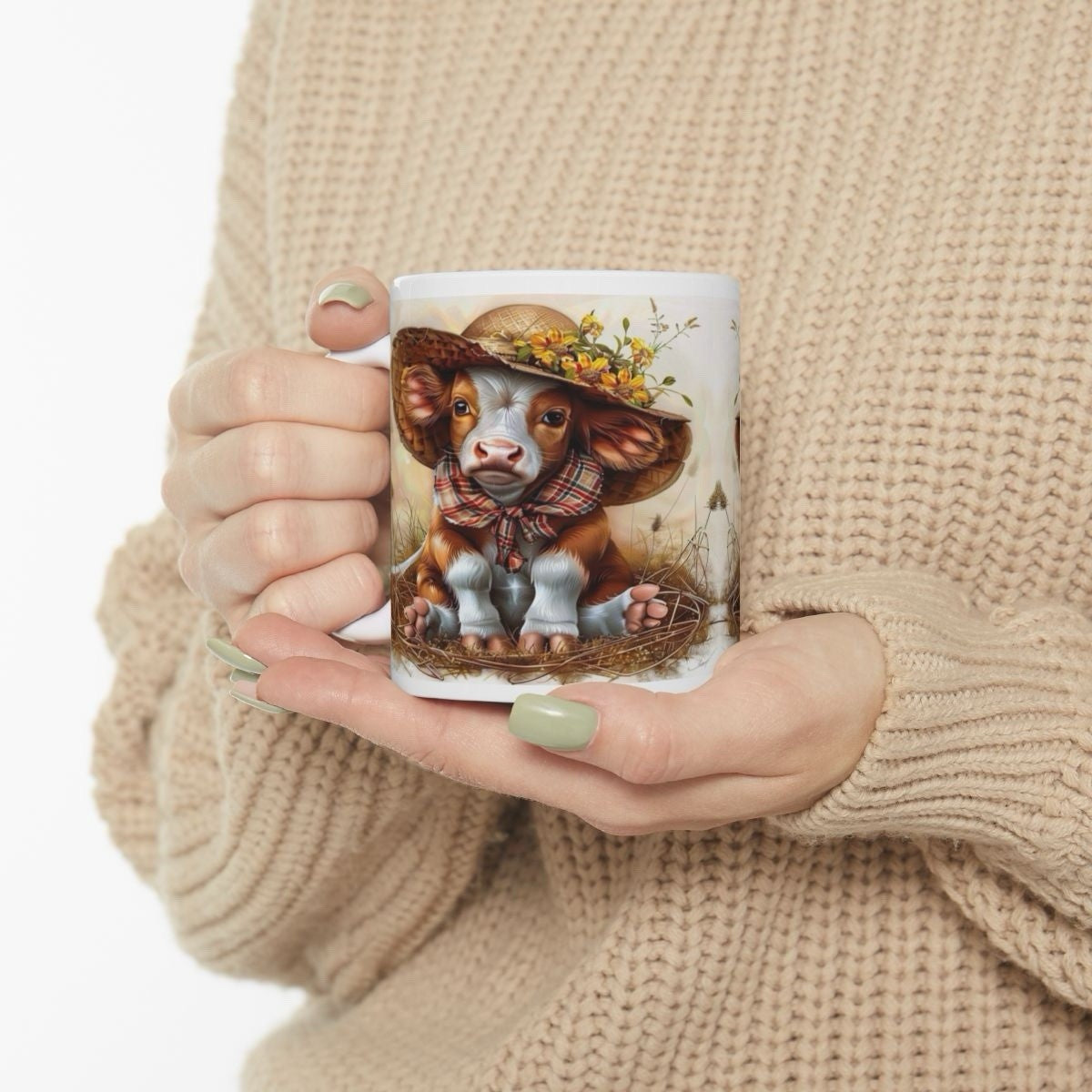 Highland Cow Mug - Scottish Farm Animal Gift for Cow Lovers - 11oz Ceramic