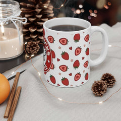 Cute Strawberry Cat Mug