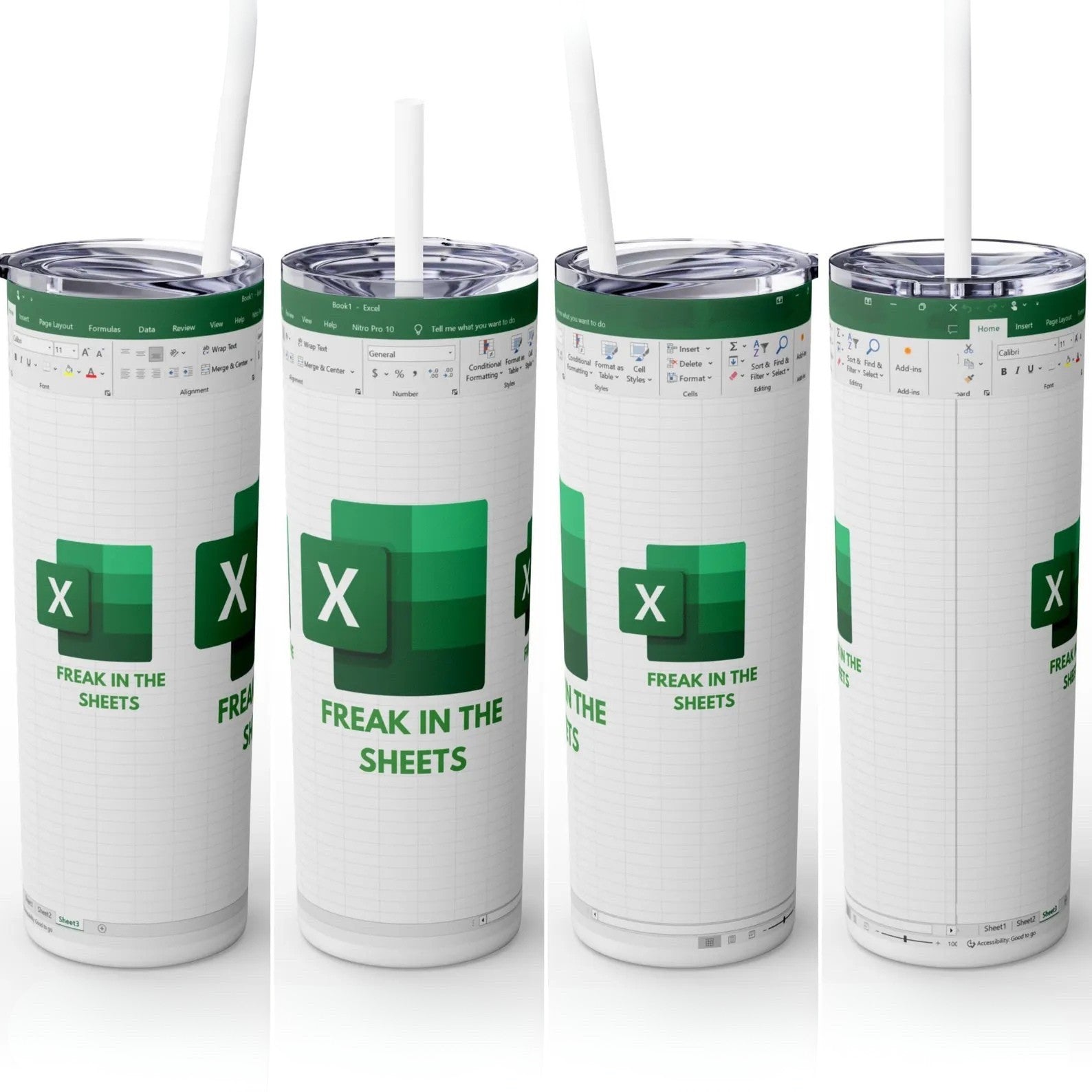 Funny Office 20oz Travel Tumbler Mug – Freak in Sheets – Novelty Work Gift