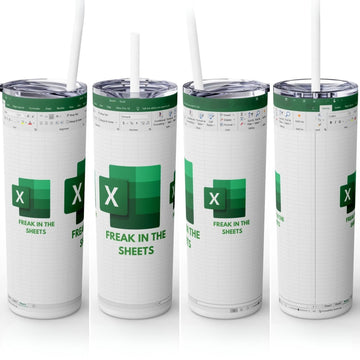 Funny Office 20oz Travel Tumbler Mug – Freak in Sheets – Novelty Work Gift