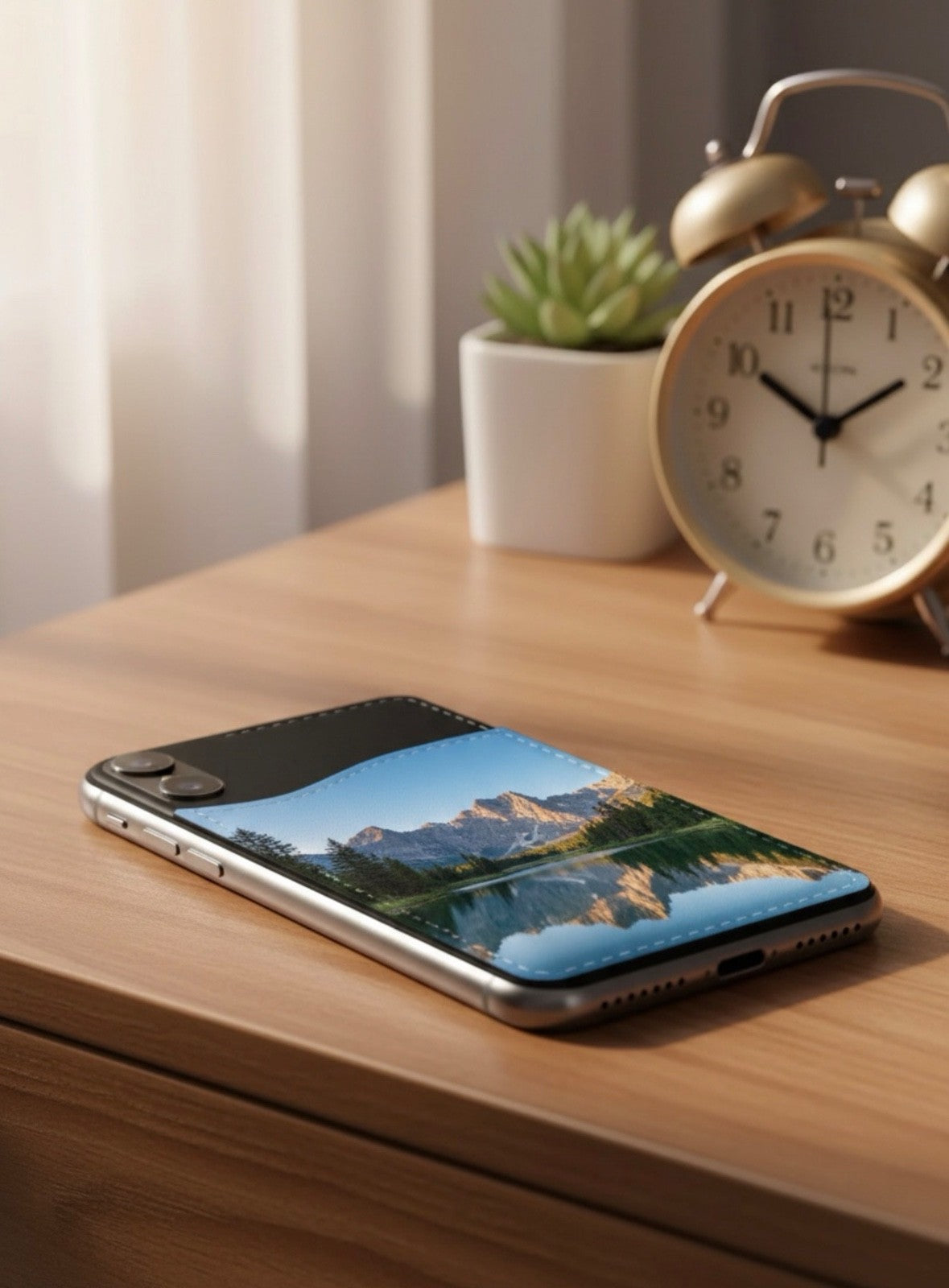 Personalised Photo Phone Card Holder - Adhesive Back Slim Wallet, 2-3 Cards