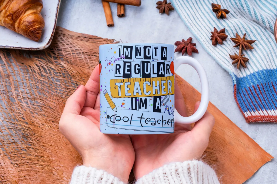 Teacher Mug Ceramic Coffee Cup Gift UK Made Microwave Safe Dishwasher Safe