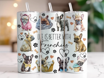 French Bulldog Travel Mug – Insulated Stainless Steel Hot & Cold Cup Durable