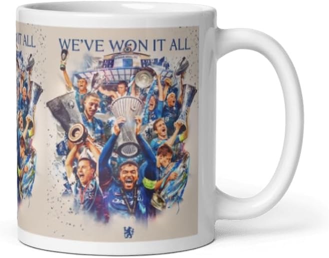 Chelsea FC Mug We've Won It All Mug - Ceramic Football Gift, Dishwasher Safe