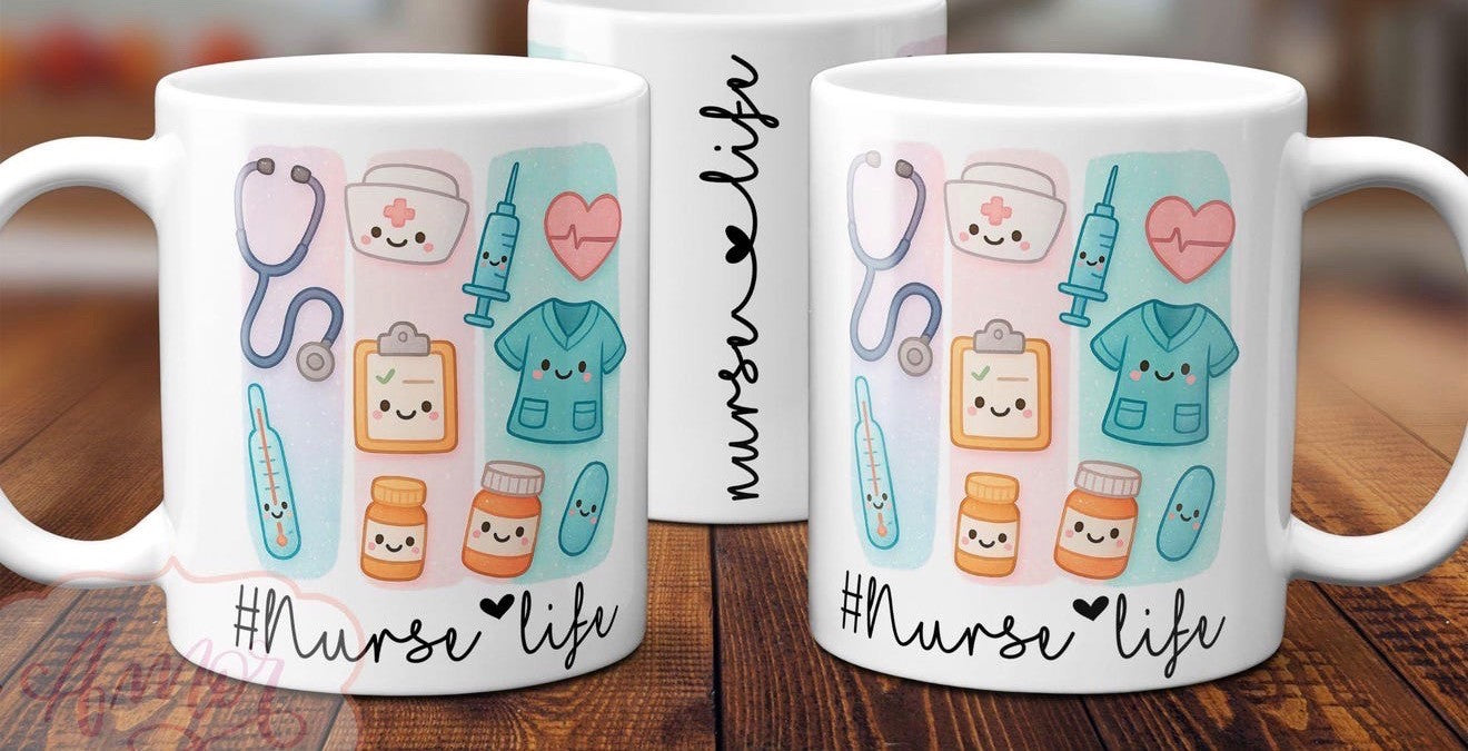 Nurse Life Mug - Funny Medical Coffee Gift for Nurse, NHS, Novelty