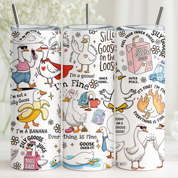 Funny Goose 20oz Travel Tumbler Mug – Novelty Gift Cup – Insulated Hot & Cold