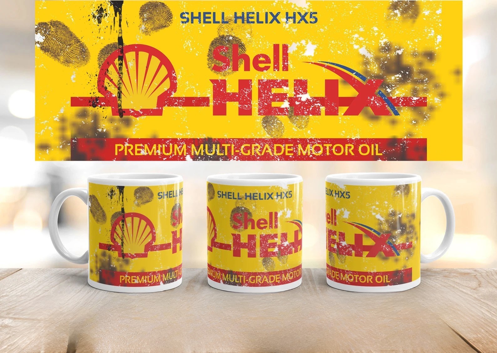 Vintage Shell Oil Mug Collectible Retro Gas Station Memorabilia Coffee Cup