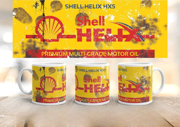 Vintage Shell Oil Mug Collectible Retro Gas Station Memorabilia Coffee Cup