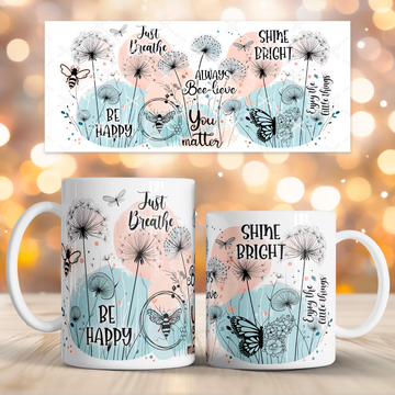 Positive Affirmations Mug - Ceramic Coffee Mug, UK Made, Microwave Safe