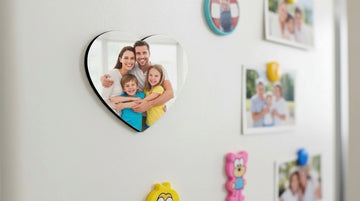 Personalised Heart Fridge Magnet - Custom Photo Gift Keepsake 5.5cm Glossy
