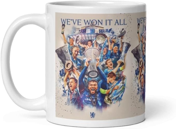 Chelsea FC Mug We've Won It All Mug - Ceramic Football Gift, Dishwasher Safe
