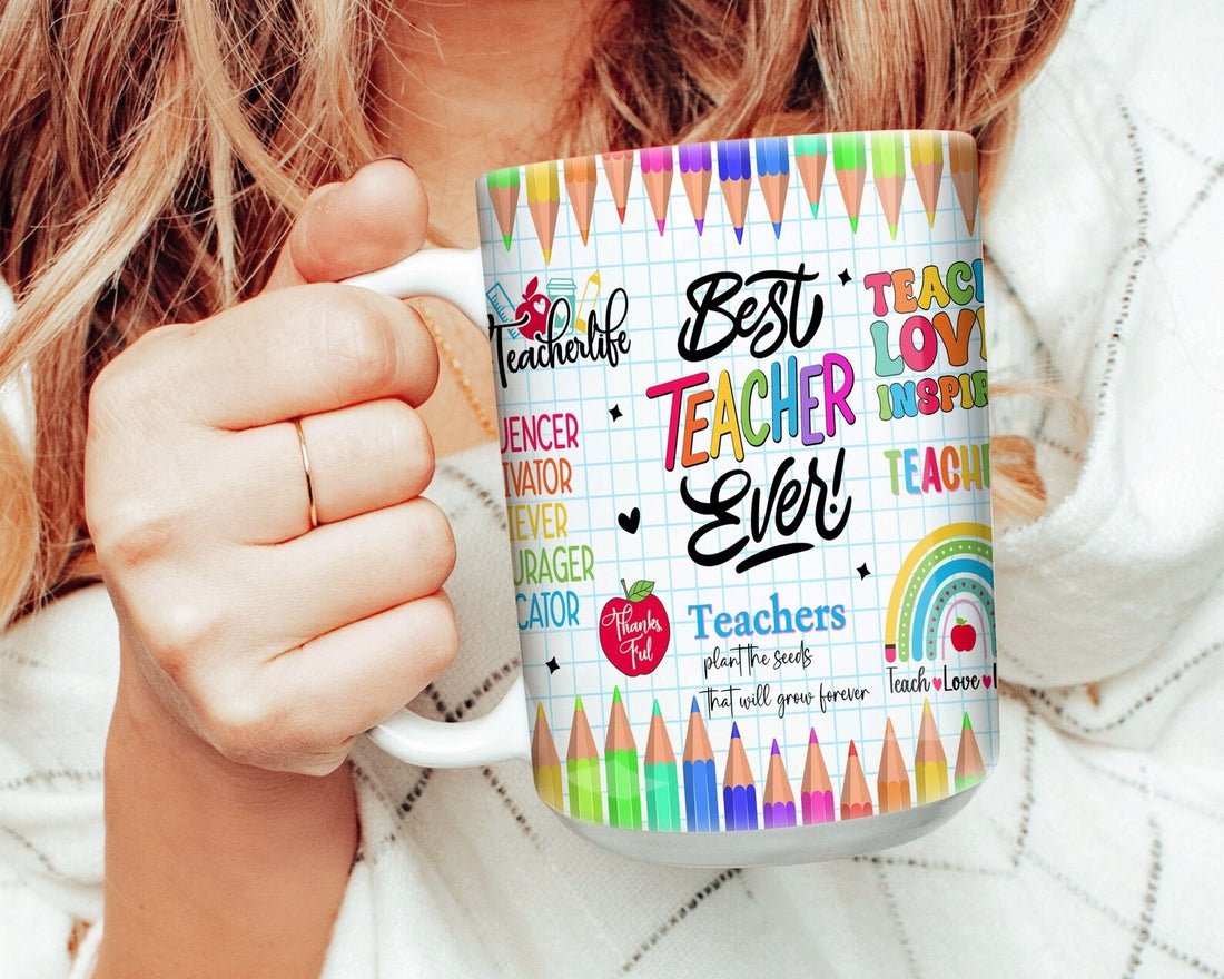 Teacher Mug Novelty Ceramic Gift for Teachers Microwave Safe