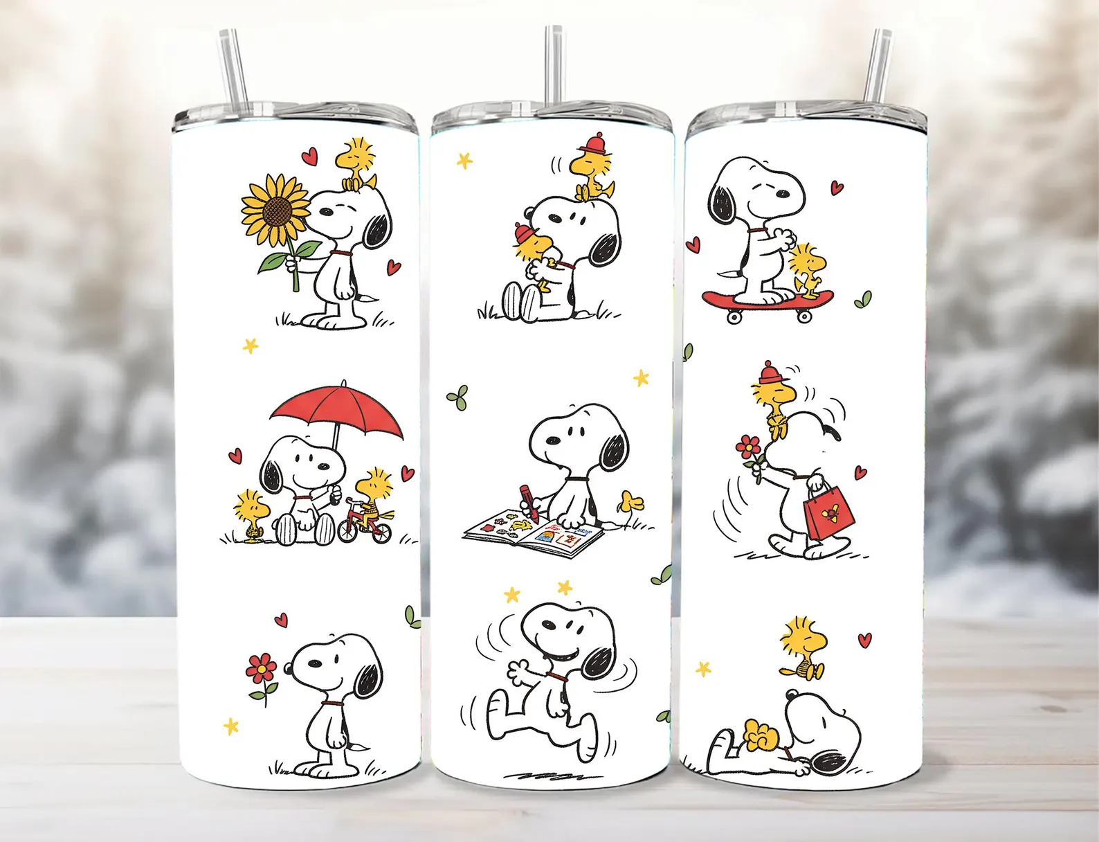 Cute Dog 20oz Travel Tumbler Mug – Insulated Hot & Cold – Puppy Gift