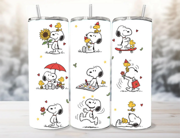 Cute Dog 20oz Travel Tumbler Mug – Insulated Hot & Cold – Puppy Gift