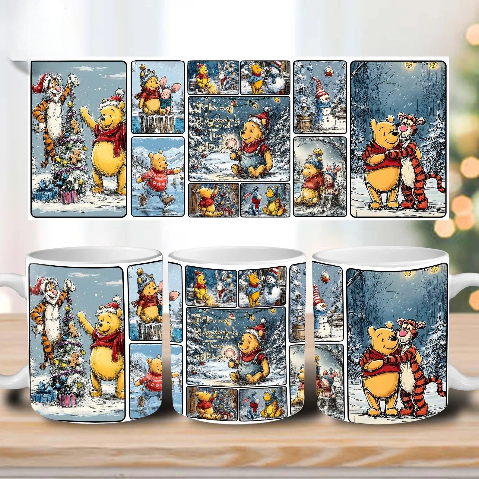 Retro It's the Most Wonderful Time of the Year 11oz Mug - Holiday Coffee