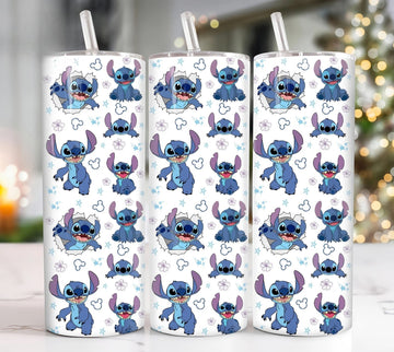 Stitch Insulated Stainless Steel Travel Mug – Durable Hot & Cold Beverage Cup