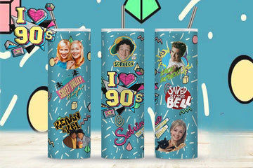 90s TV Nostalgia 20oz Travel Tumbler Mug – Retro Insulated Gift Cup