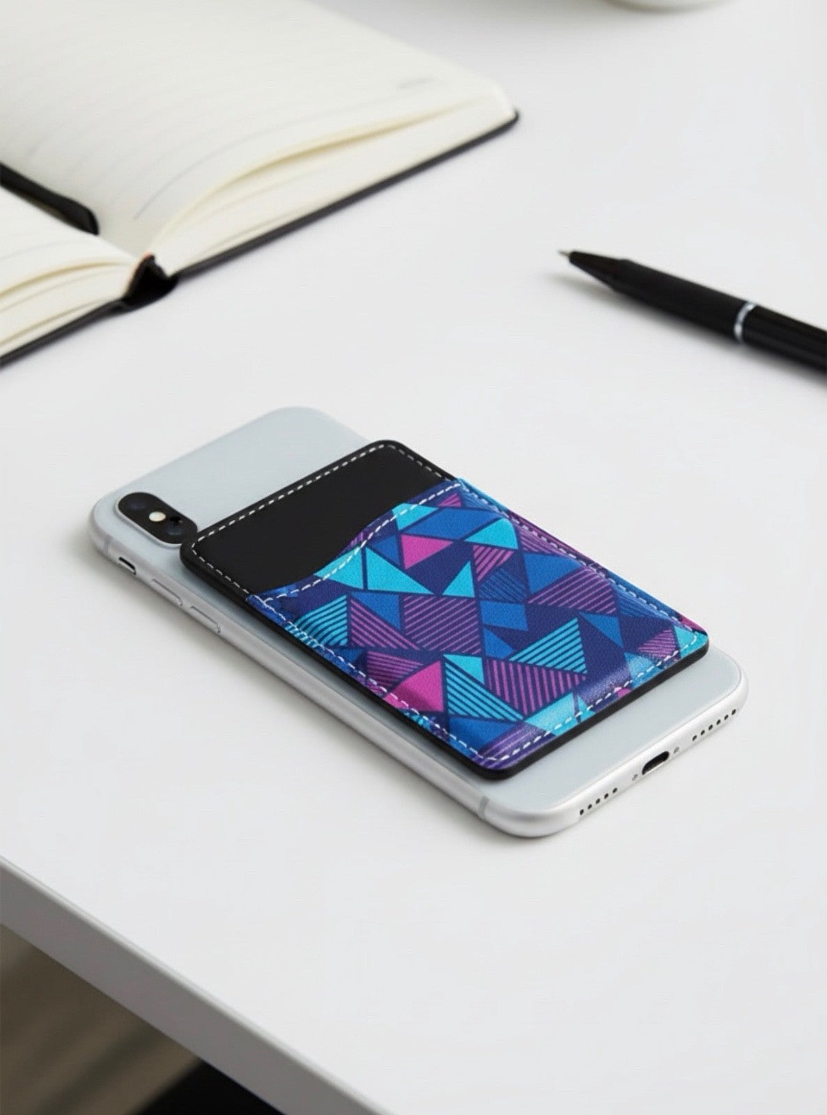 Personalised Photo Phone Card Holder - Adhesive Back Slim Wallet, 2-3 Cards