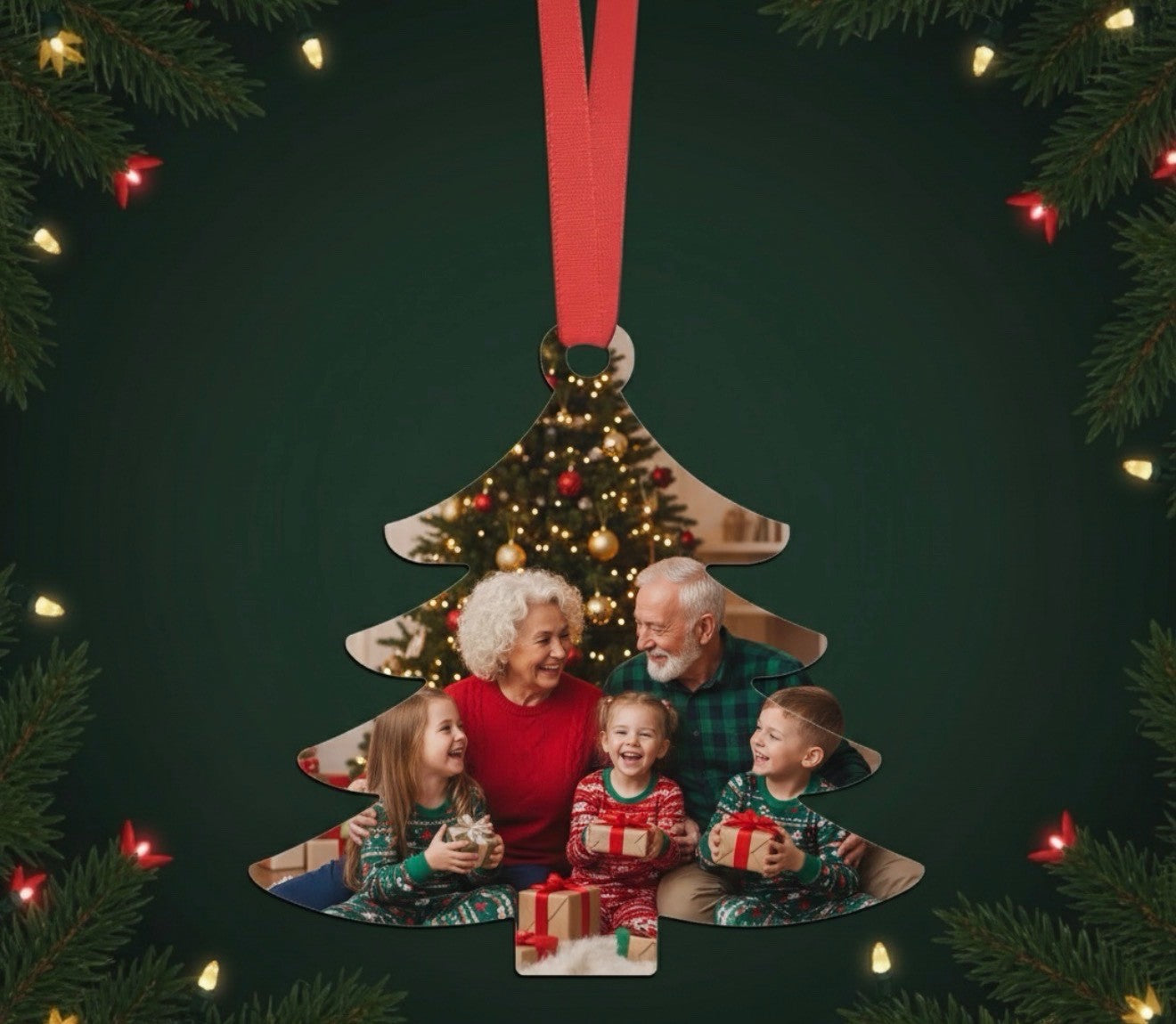 Personalised Aluminium Photo Christmas Ornament - Bauble Keepsake Gift